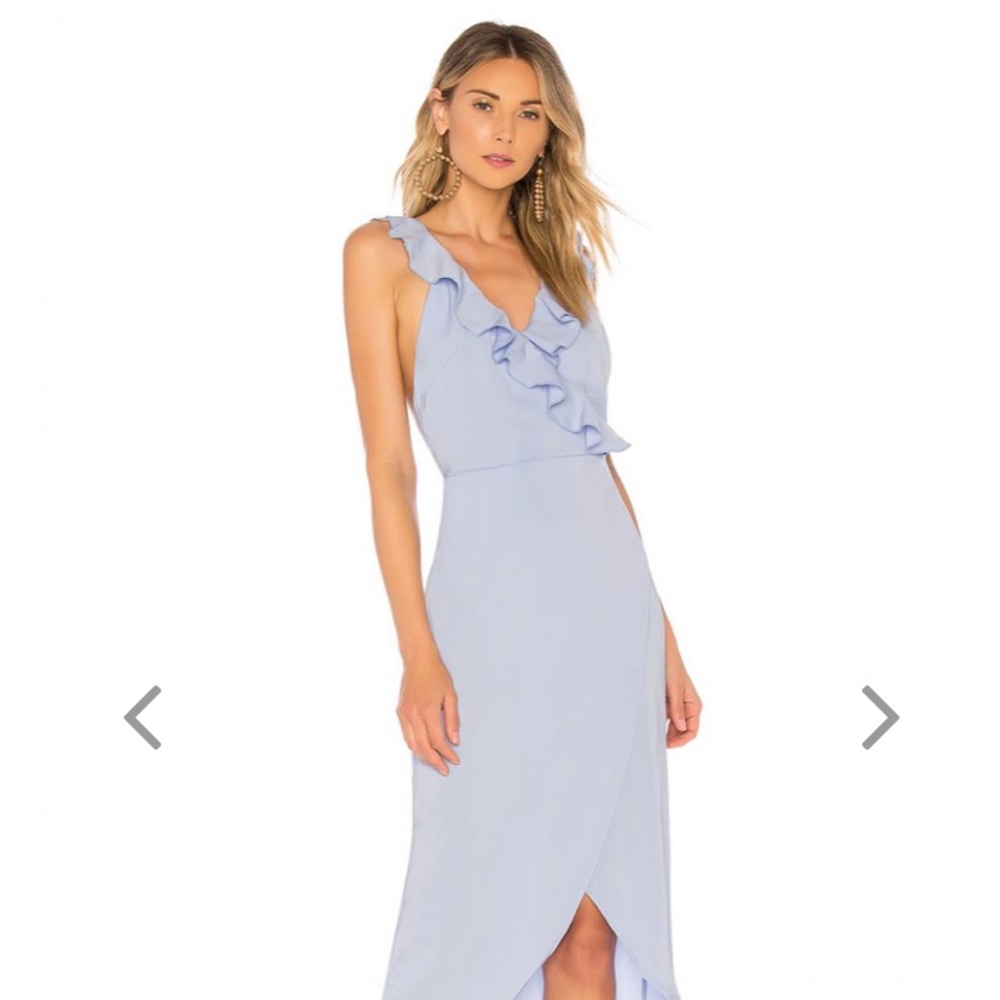 superdown - Pia Ruffle Midi Dress in Periwinkle